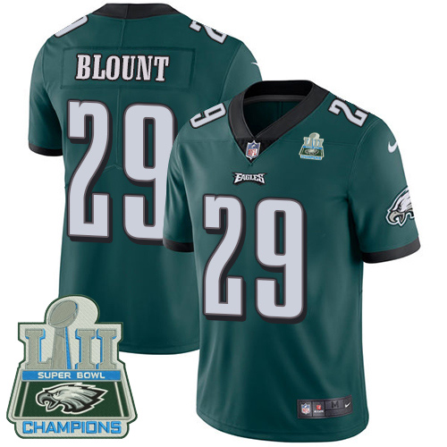 Nike Eagles #29 LeGarrette Blount Midnight Green Team Color Super Bowl LII Champions Youth Stitched NFL Vapor Untouchable Limited Jersey